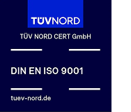 Logo TÜV NORD CERT GmbH - DIN EN ISO 9001 Zertifikat